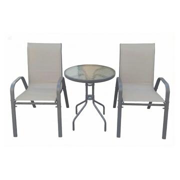 Set da Esterno 2 Poltrone + Tavolino Rotondo Girona...