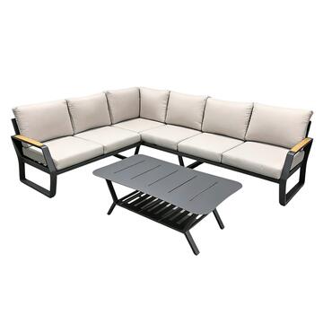 Divano Angolare SX Boyko in Alluminio Grigio - Divano...