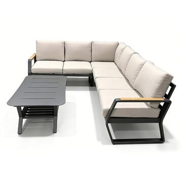 Divano Angolare SX Boyko in Alluminio Grigio - Divano... - Marino Fa Mercato