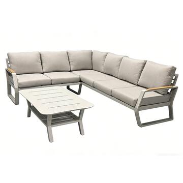 Divano Angolare SX Boyko in Alluminio Beige - Divano... - Marino Fa Mercato