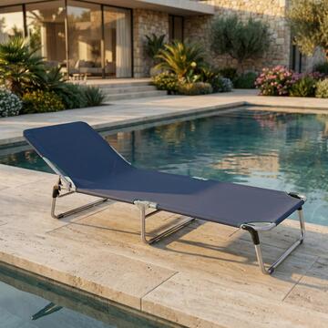 Brandina Pieghevole Blu con 3 Gambe e Maniglia 60x180 h28 cm