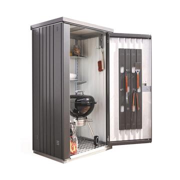 Biohort Armadio porta Attrezzi in Metallo 155x83x182cm Grigio Scuro