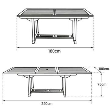 Tavolo da esterno India  in legno di acacia allungabile... - Marino Fa Mercato