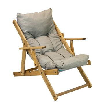 Poltrona Harmony struttura in legno, schienale regolabile e seduta imbottiti