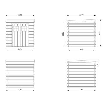 Casetta da Giardino 2,16x2,16 mt in Legno di Abete... - Marino Fa Mercato