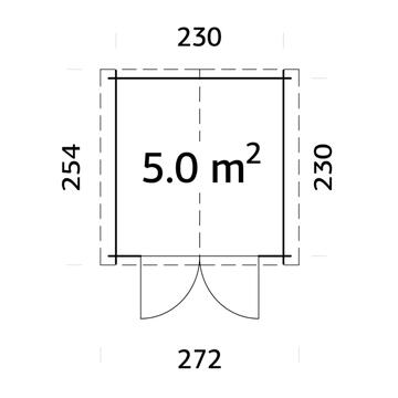 Casetta da Giardino 2,5x2,5 mt in Legno di Abete Impregnato... - Marino Fa Mercato