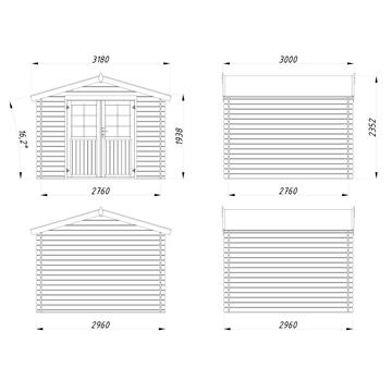 Casetta da Giardino 3x3 mt in Legno di Abete Impregnato... - Marino Fa Mercato
