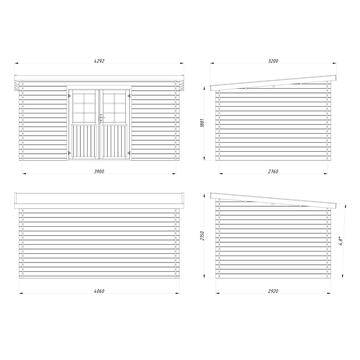 Casetta da Giardino 4,06x2,92 mt in Legno di Abete... - Marino Fa Mercato