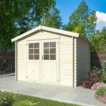 Casetta da Giardino Astrid 3x3 mt in Legno Naturale di Abete Marino Fa Mercato