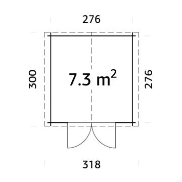 Casetta da Giardino Astrid 3x3 mt in Legno Naturale... - Marino Fa Mercato