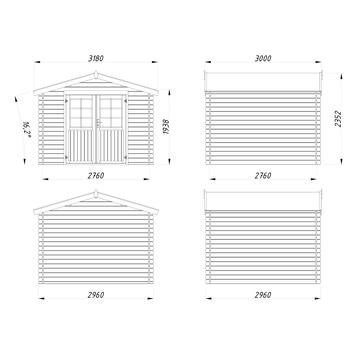 Casetta da Giardino Astrid 3x3 mt in Legno Naturale... - Marino Fa Mercato