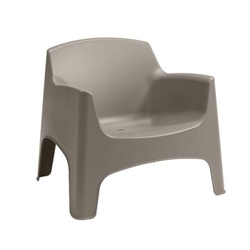 Poltrona da Esterno in Polipropilene Impilabile Taupe con Braccioli Ibiza 79x74 h70 cm Marino Fa Mercato