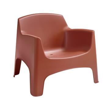 Poltrona da Esterno in Polipropilene Impilabile Rosso Mattone con Braccioli Ibiza 79x74 h70 cm Marino Fa Mercato