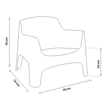 Poltrona da Esterno in Polipropilene Impilabile Rosso... - Marino Fa Mercato