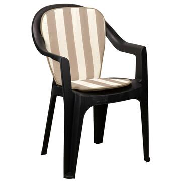 Cuscino Riga monoblocco beige per sedia da esterno