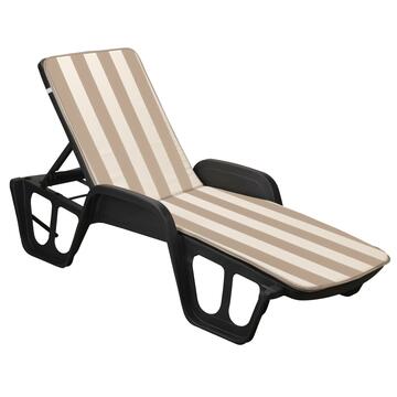 Cuscino imbottito Riga beige per lettino prendisole Marino Fa Mercato